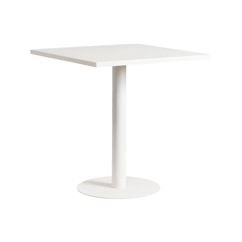 mobiliario-contract-mesa blanca tablero cuadrado 70cm